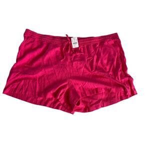 J Crew Women's NWT Hot Pink Elastic Waistband Shorts 2X